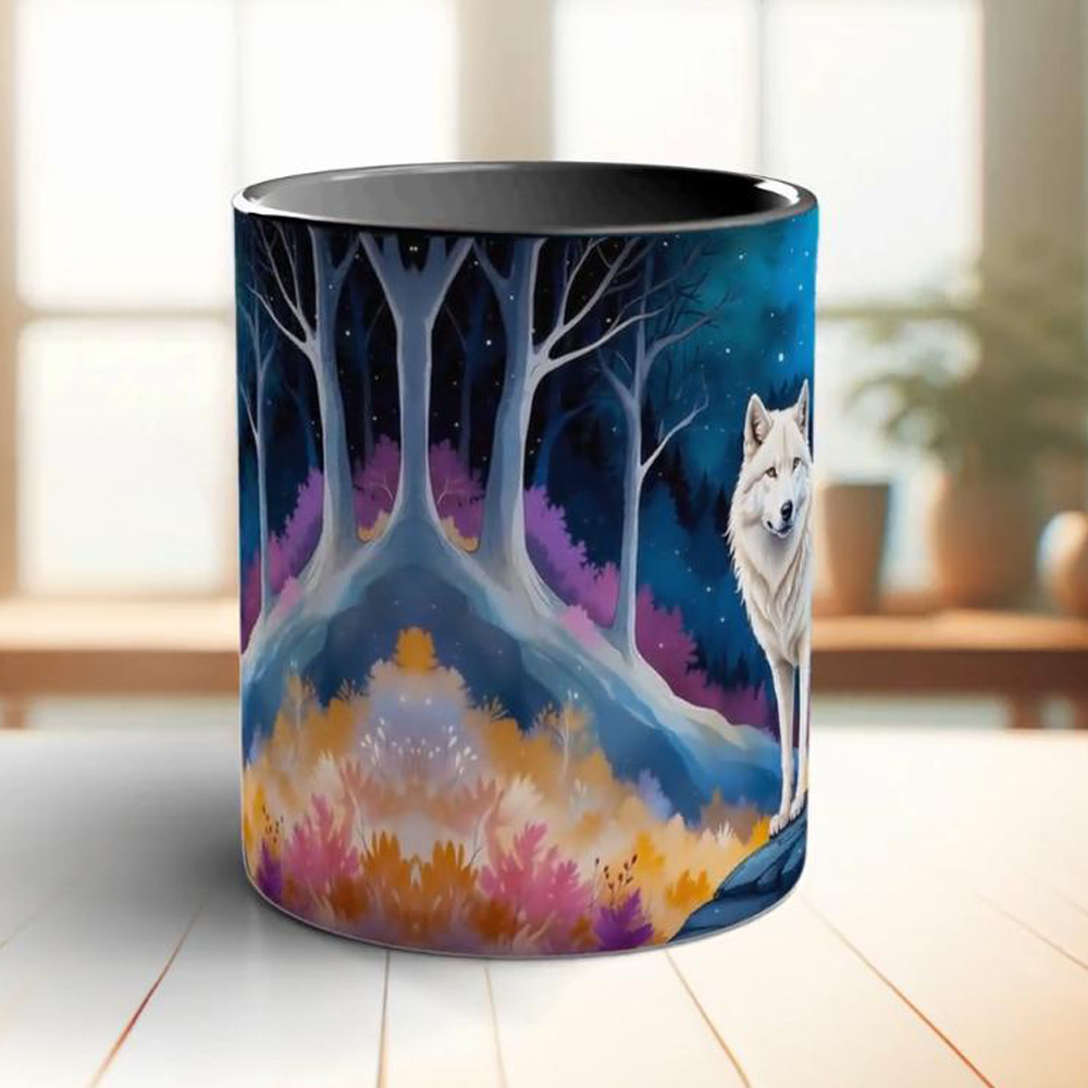 Moon and white wolf coffee mug - огляд і ціна Coffee Tea Friends