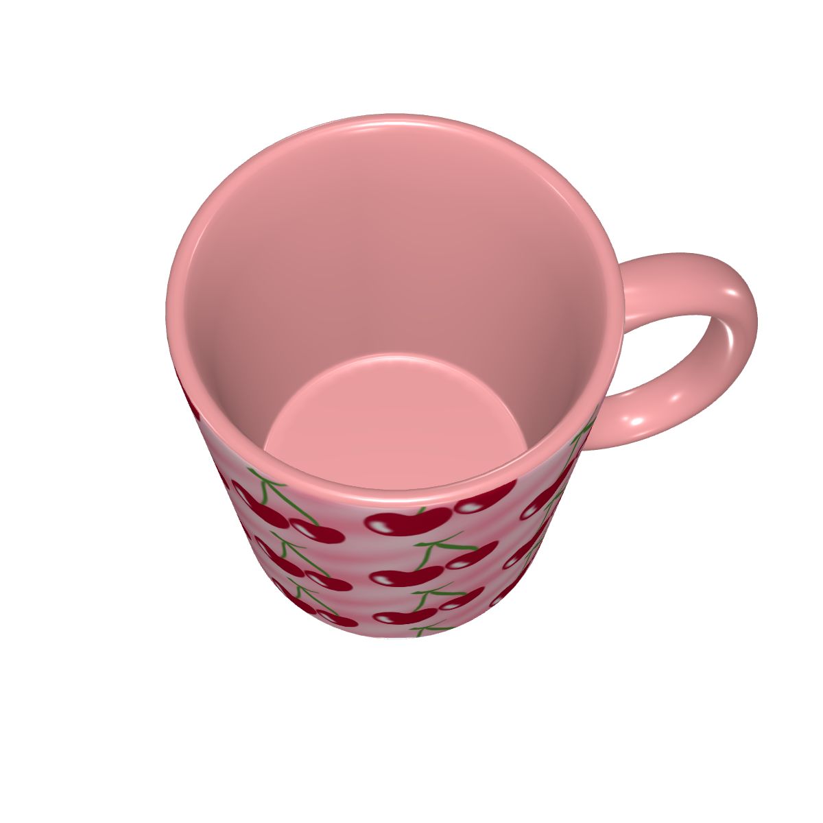 Red Cherry Green Stems Pink Mu - огляд і ціна Coffee Tea Green