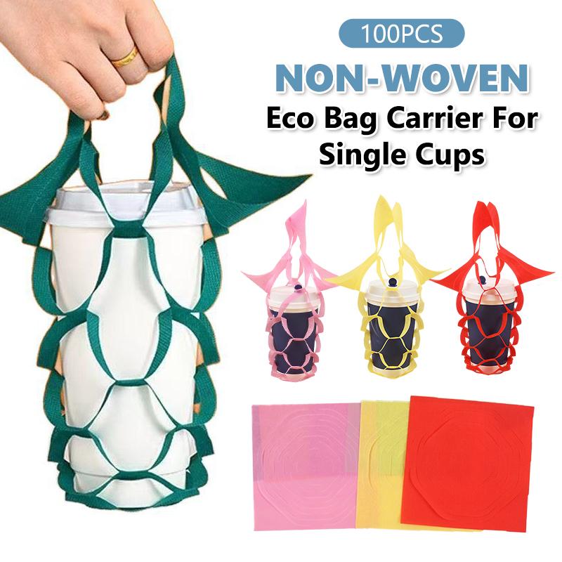 100pcs Hollow Out Non-woven To - огляд і ціна Coffee Tea Green