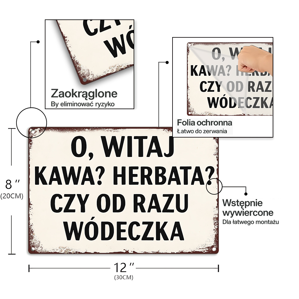 Vintage Metal Sign, Polish Fun - огляд і ціна Coffee And Tea Quotes Funny
