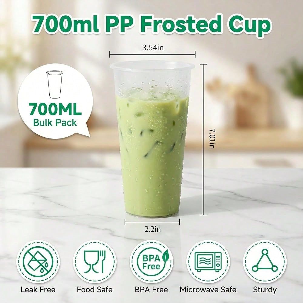Frosted Hard Plastic Boba Tea  - огляд і ціна Coffee Tea Boba