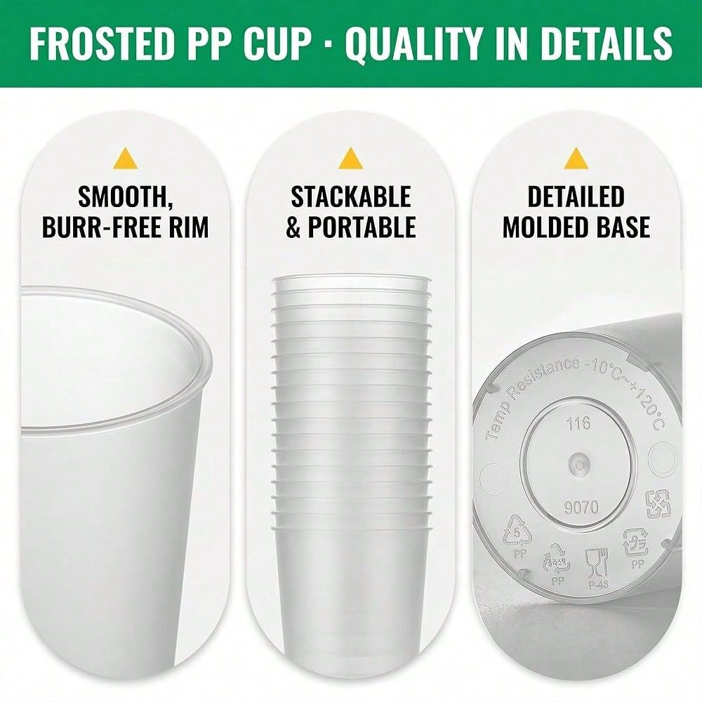 Frosted Hard Plastic Boba Tea  - огляд і ціна Coffee Tea Boba