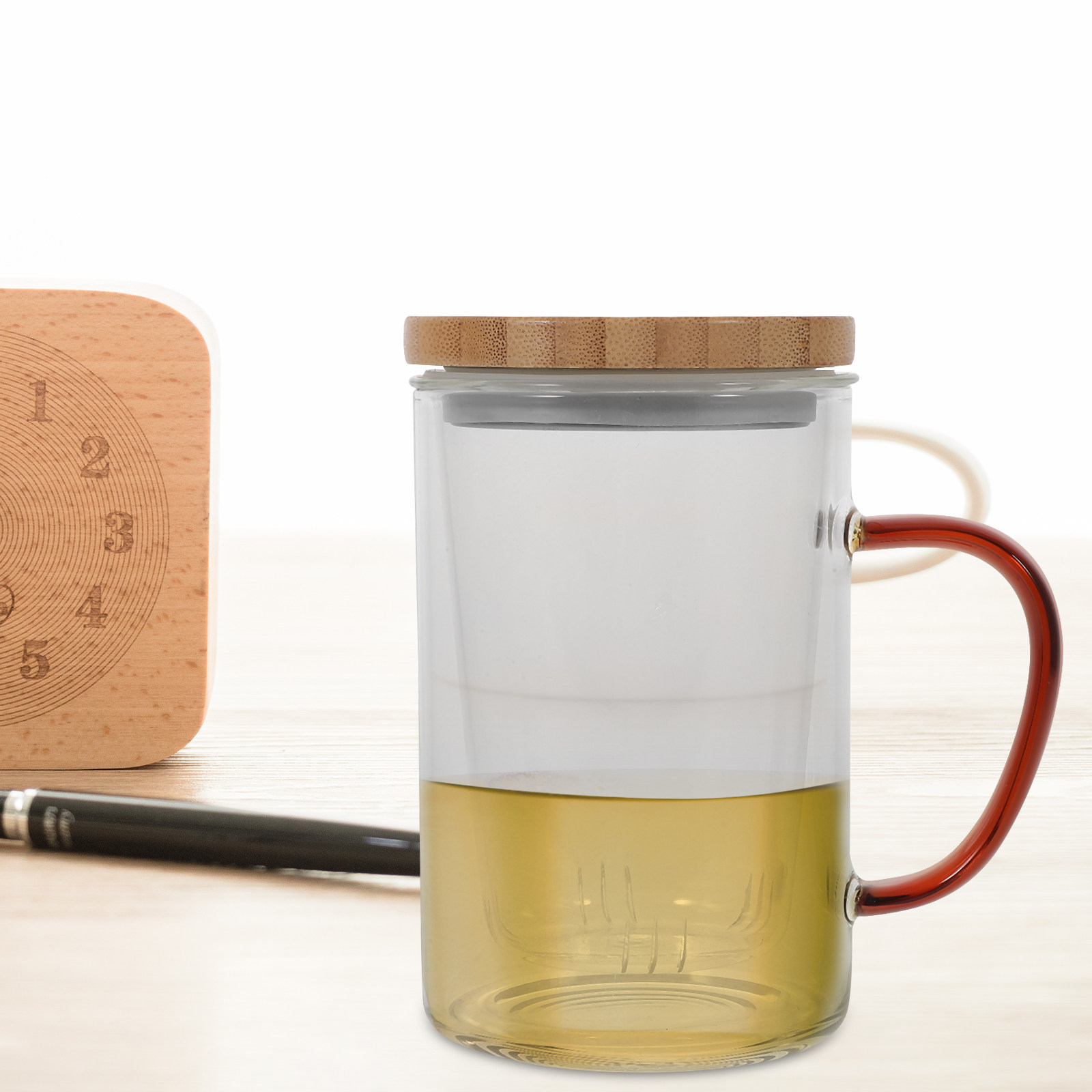 450Ml Glass Tea Cup with Built - огляд і ціна Coffee Tea Green
