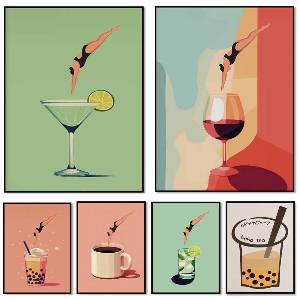 Wine wall art, gin and tonic,  - огляд і ціна Coffee Tea Picture