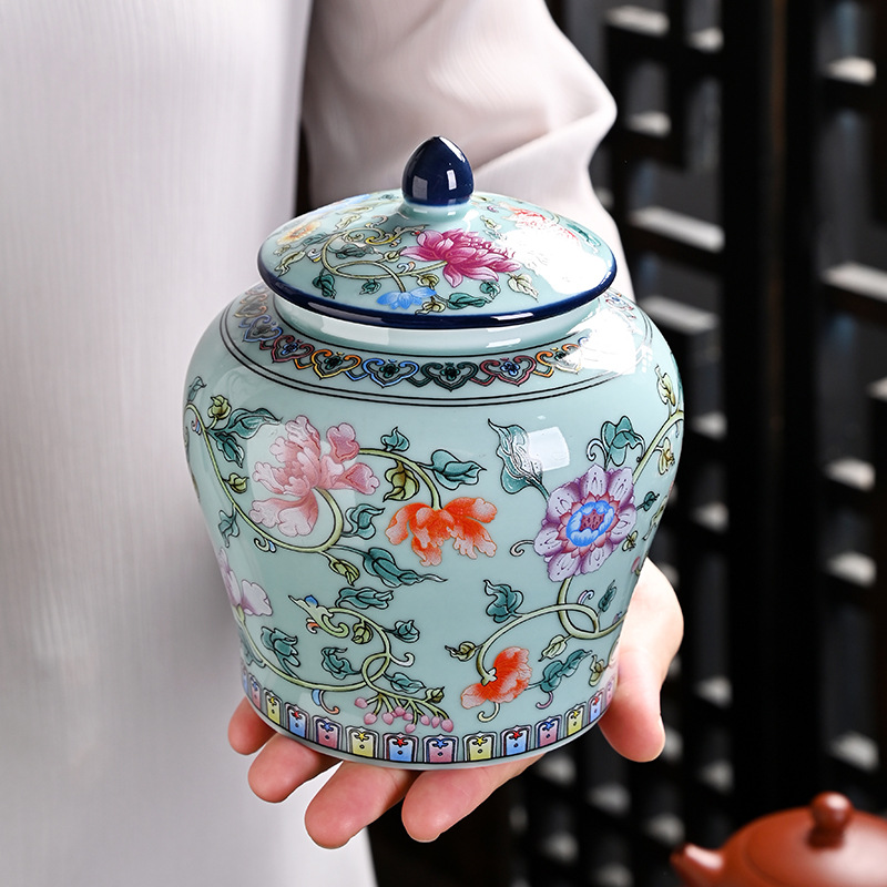 Ceramic tea jar Enamel General - огляд і ціна Coffee Tea Green