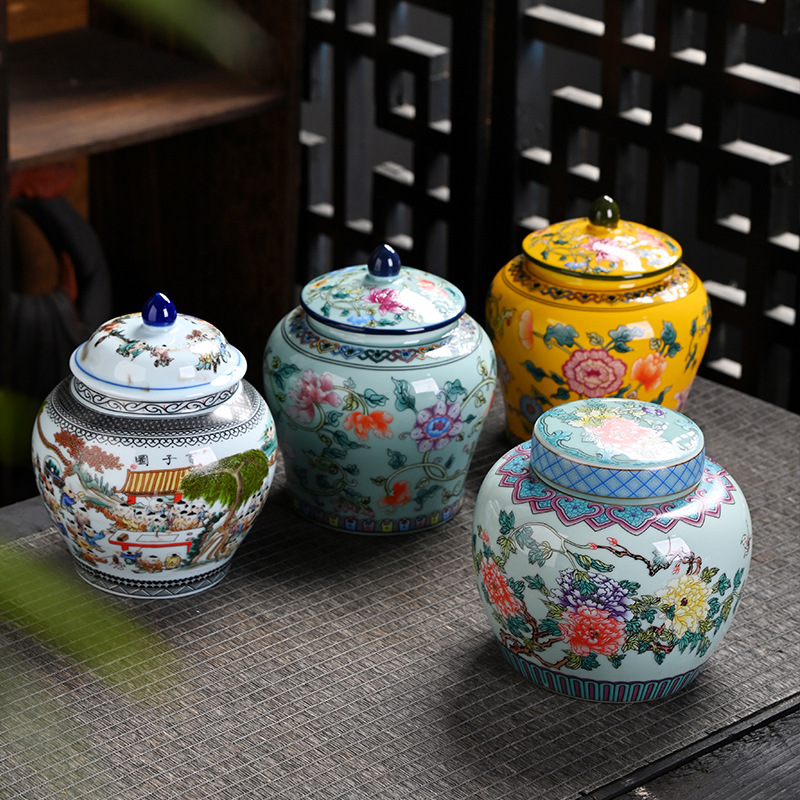 Ceramic tea jar Enamel General - огляд і ціна Coffee Tea Green
