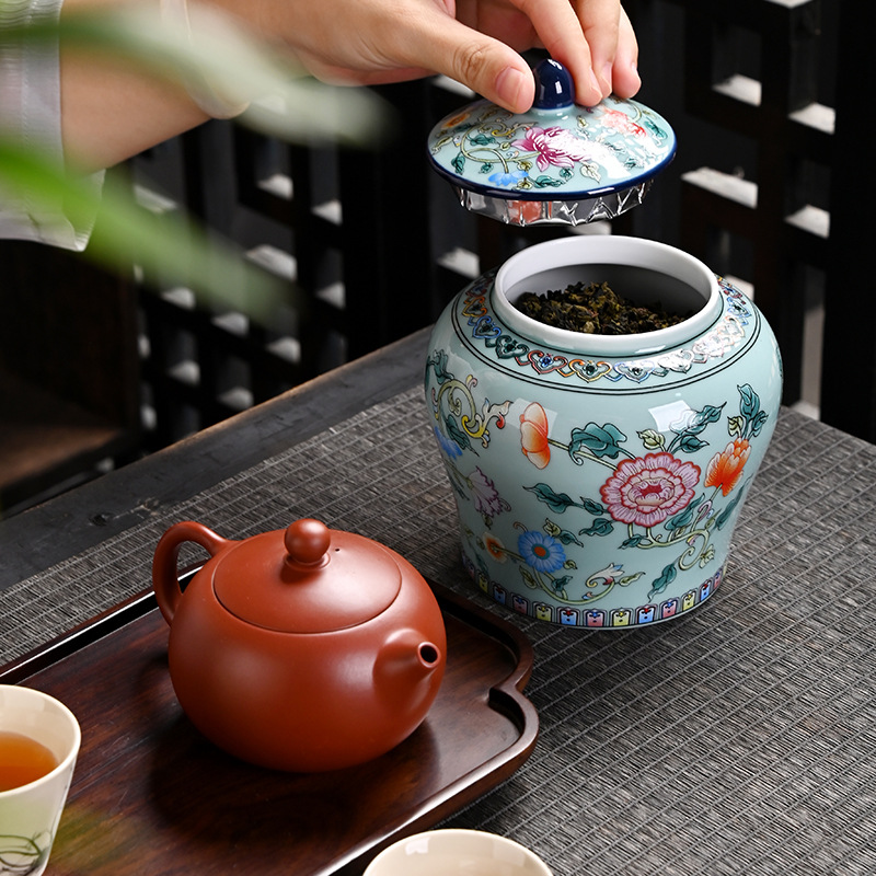 Ceramic tea jar Enamel General - огляд і ціна Coffee Tea Green