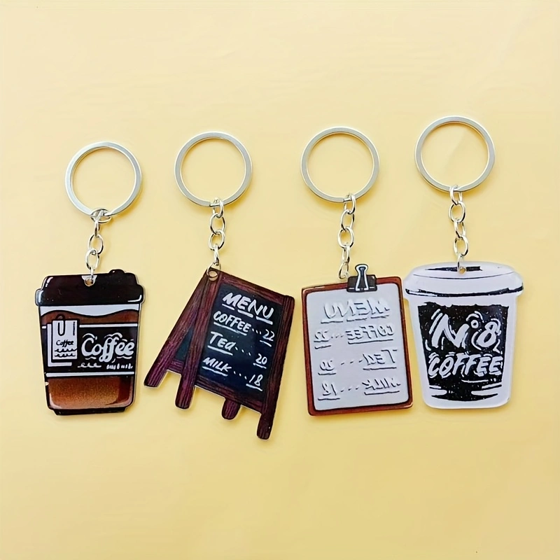 8pcs acrylic coffee cup keycha - огляд і ціна Coffee & Tea Difabis