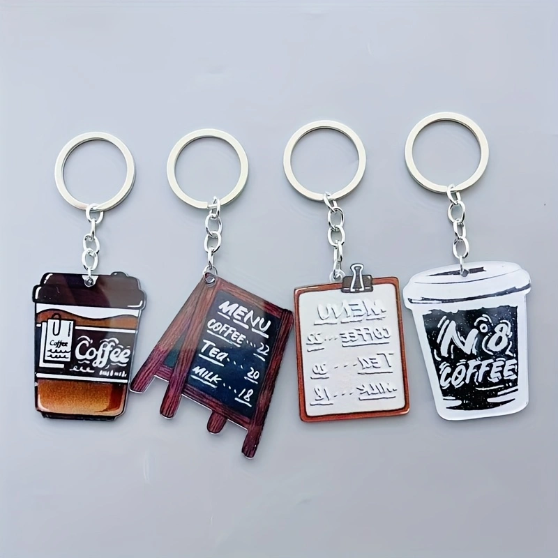 8pcs acrylic coffee cup keycha - огляд і ціна Coffee & Tea Difabis